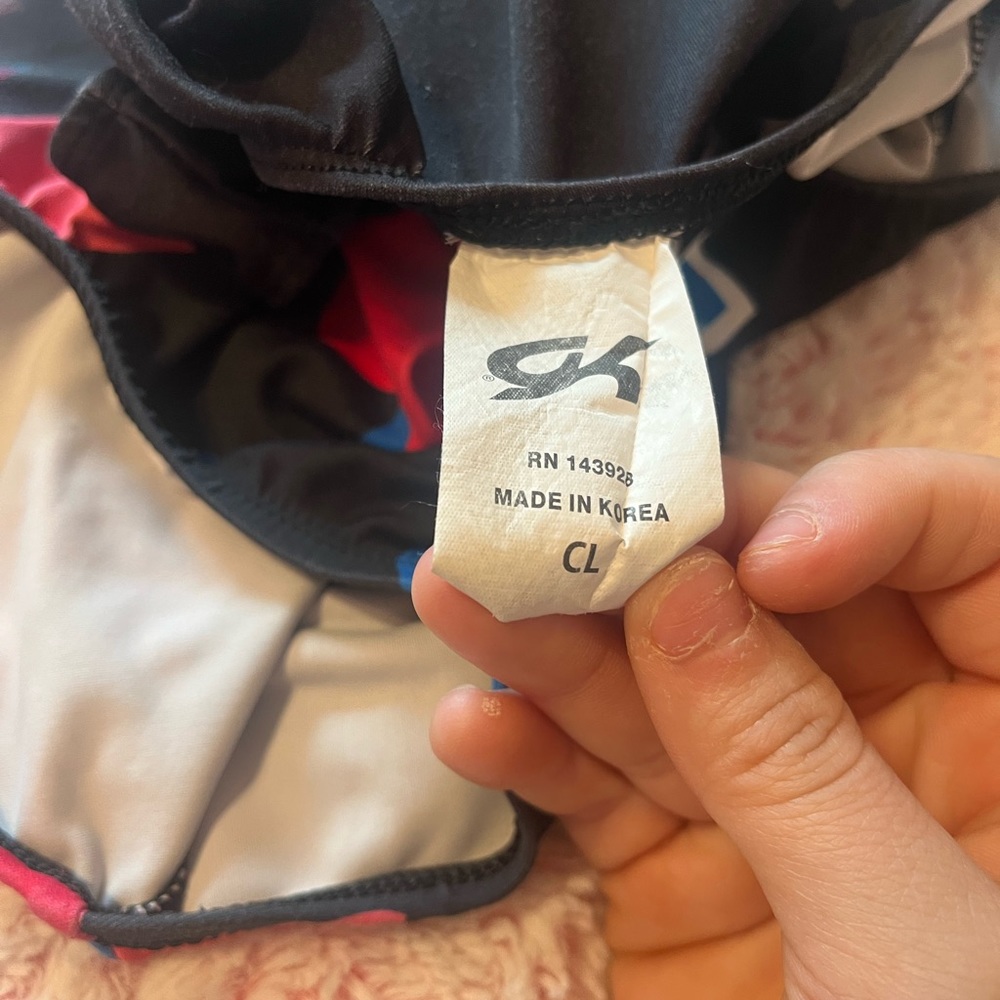Child large gymnastics leotard.